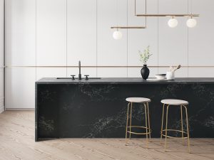 Empira Black - en svart kvartskomposit bänkskivor i köket från Caesarstone